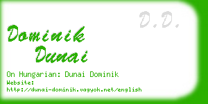 dominik dunai business card